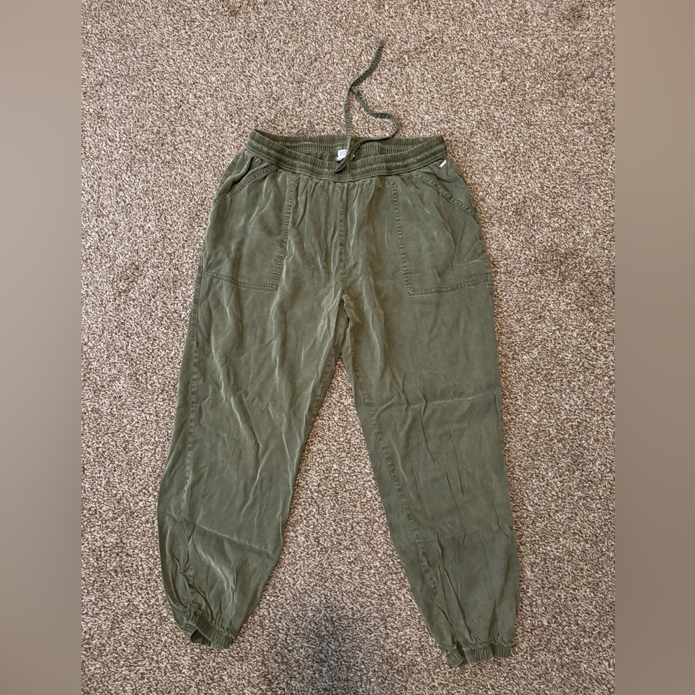 PINK Victoria's Secret Olive Green Track Joggers